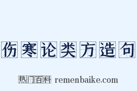 伤寒论类方造句是什么意思的图片